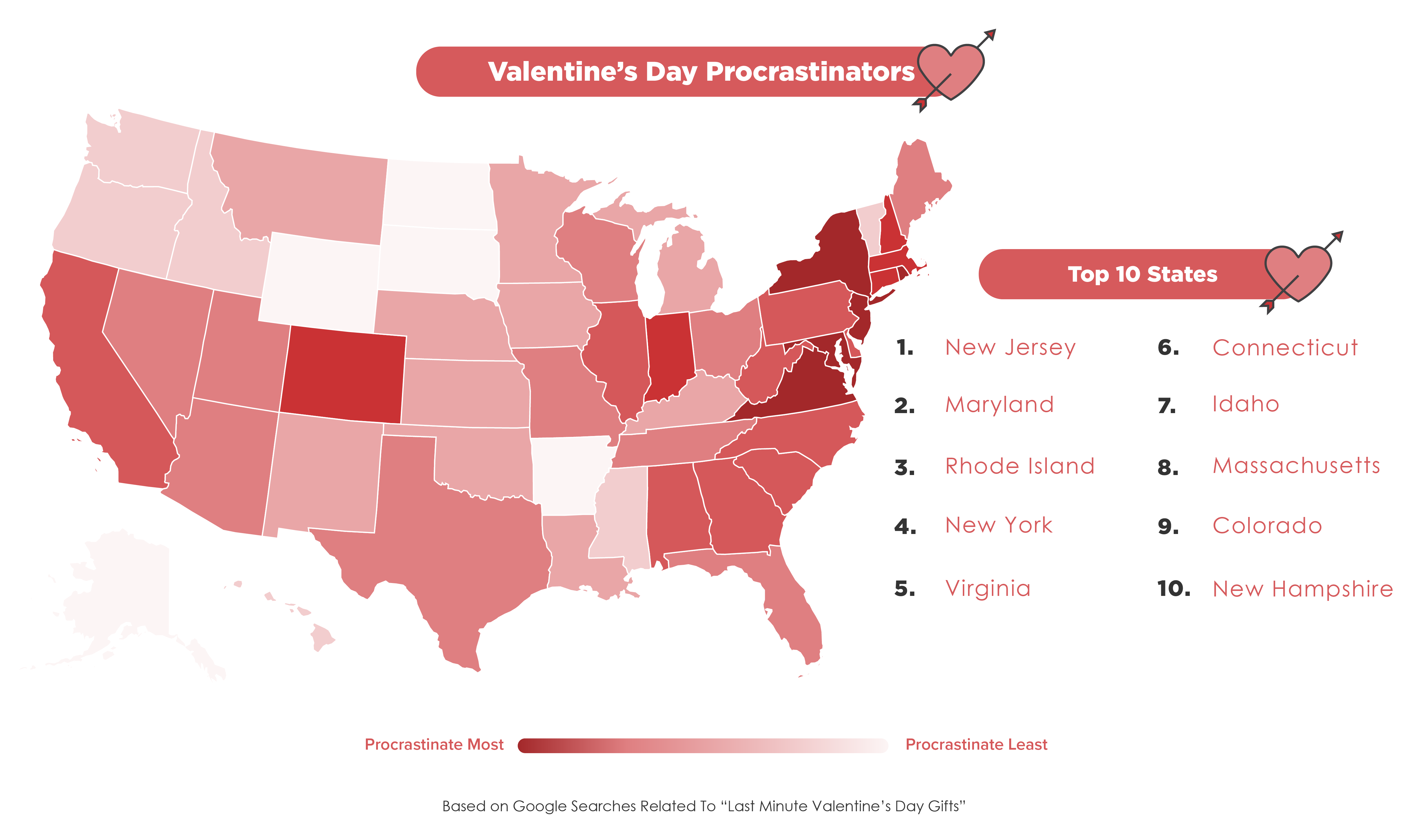 Valentines Day Procrastinators Map